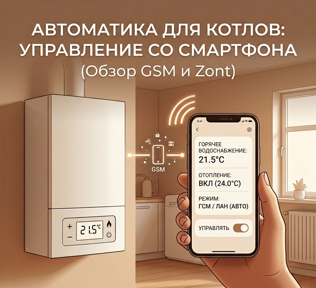 Автоматика для котлов: как управлять теплом со смартфона (Zota GSM, LAN и Zont)
