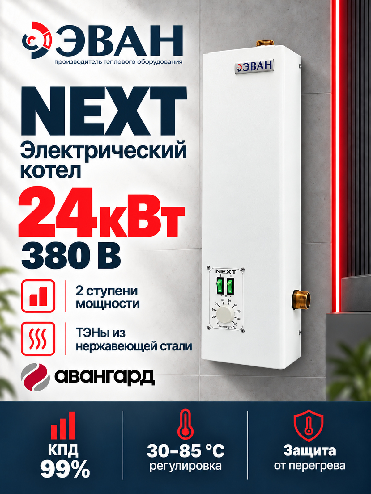 Электрический котел ЭВАН NEXT - 24