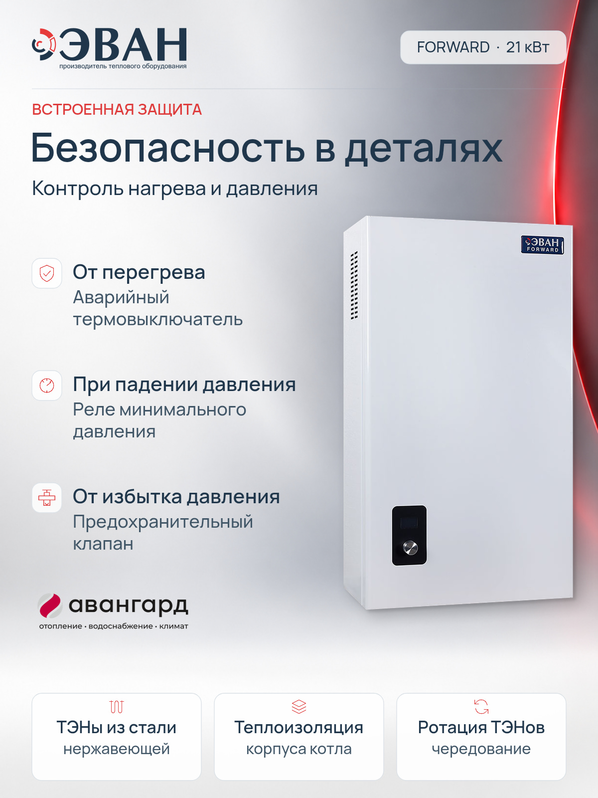 Электрическая миникотельная ЭВАН FORWARD - 21