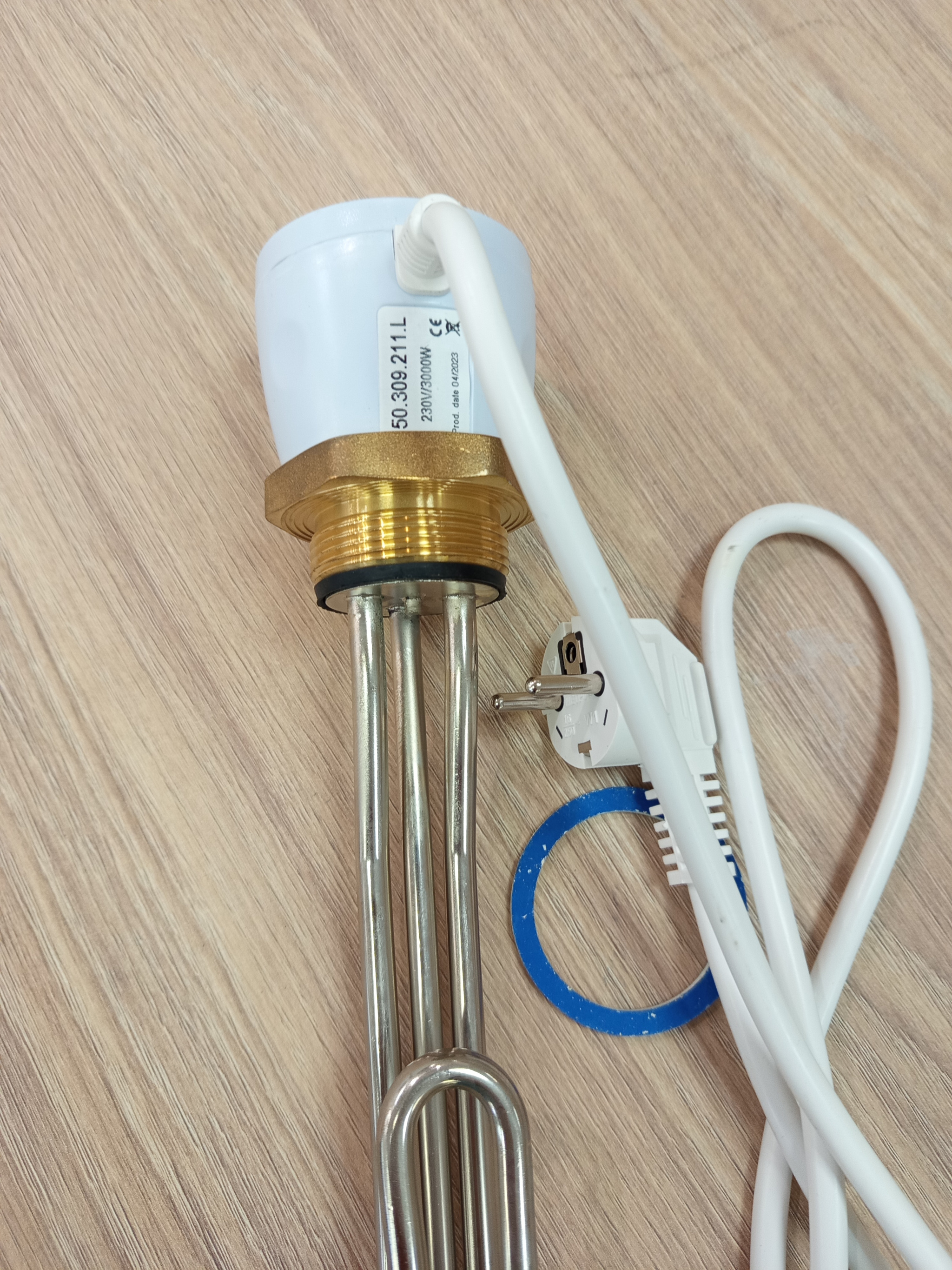 Блок ТЭН (ТЭНБ) с термостатом 3 кВт G6/4'' 230В