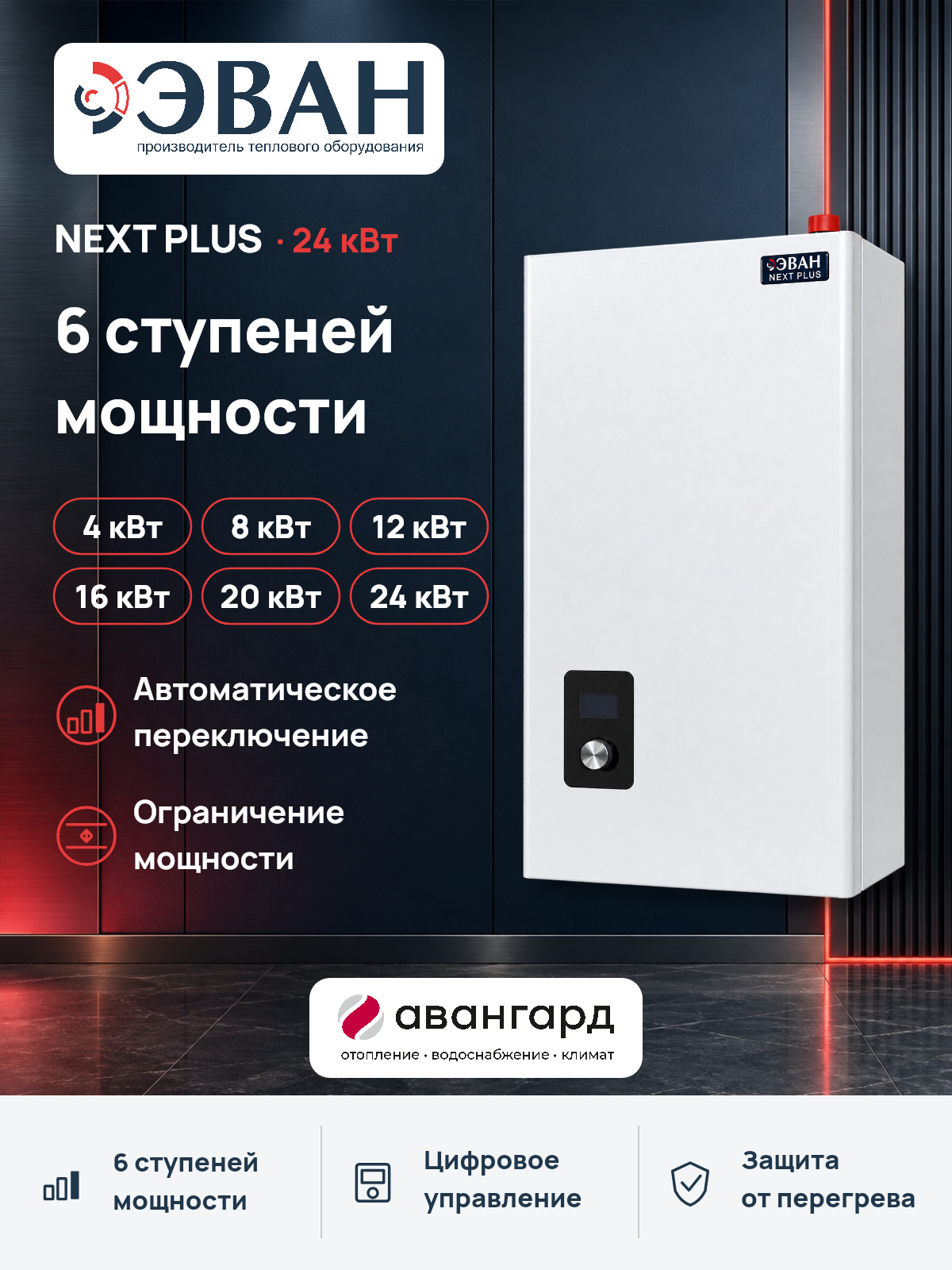 Электрический котел ЭВАН NEXT PLUS - 24