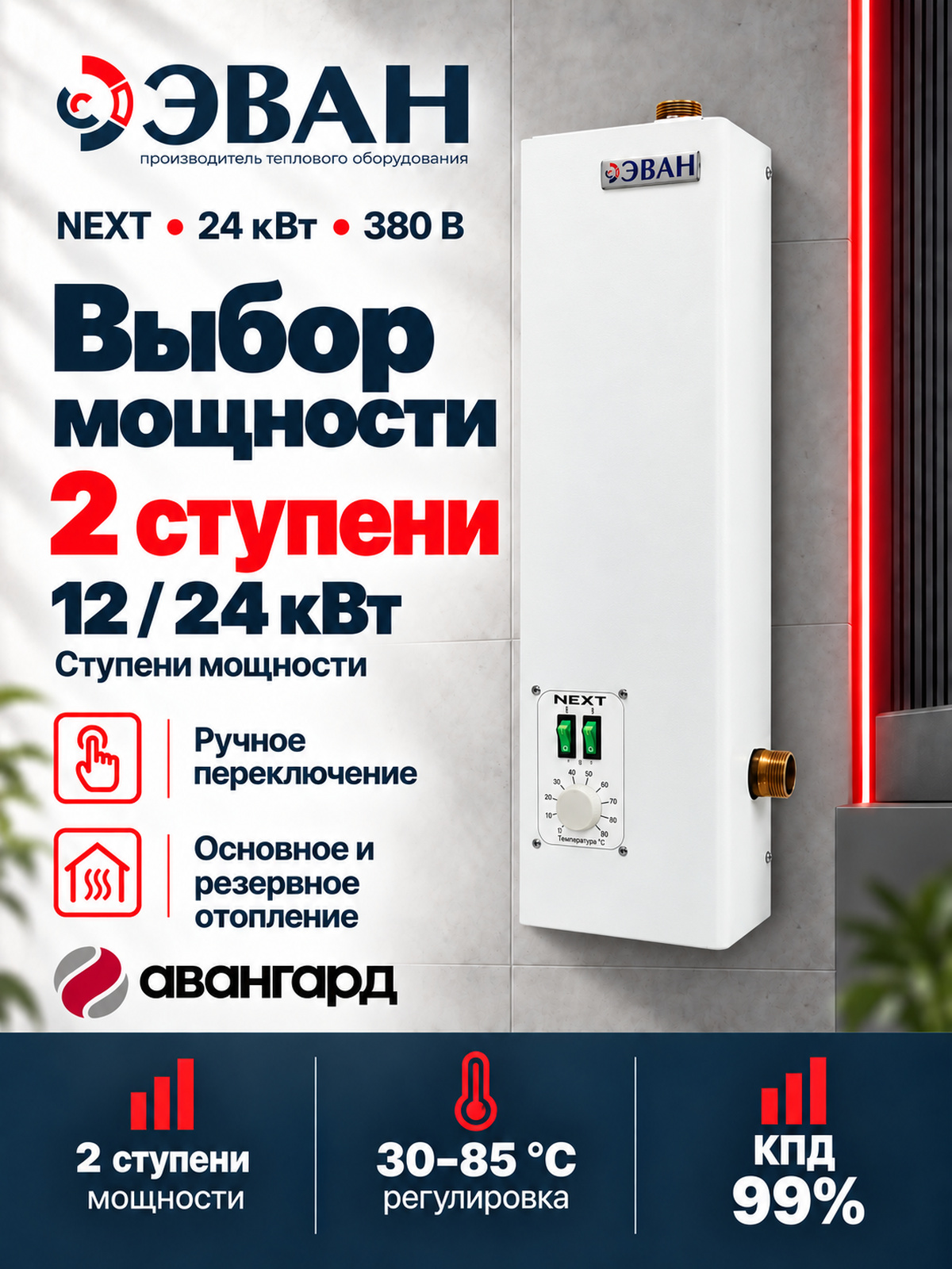 Электрический котел ЭВАН NEXT - 24