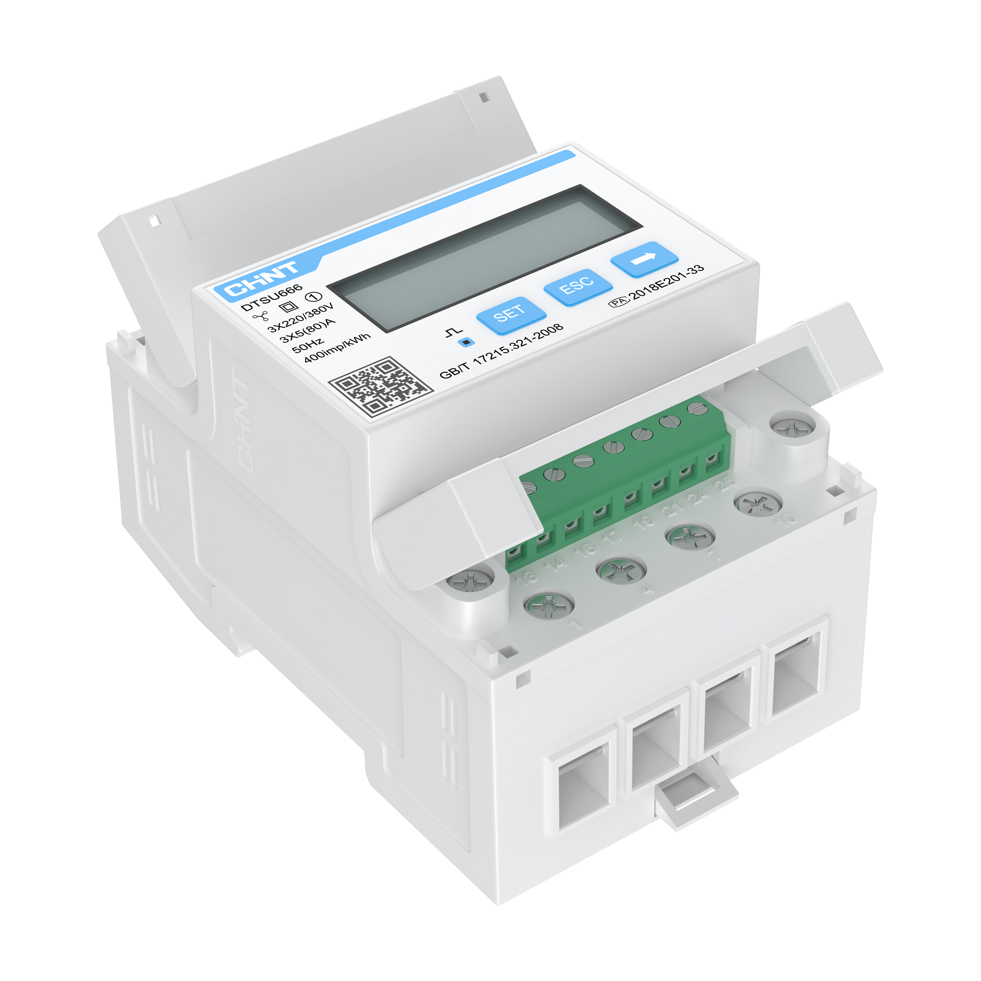 Счетчик ectoControl электроэнергии 3-фазный CHINT (RS-485,DIN-рейка)