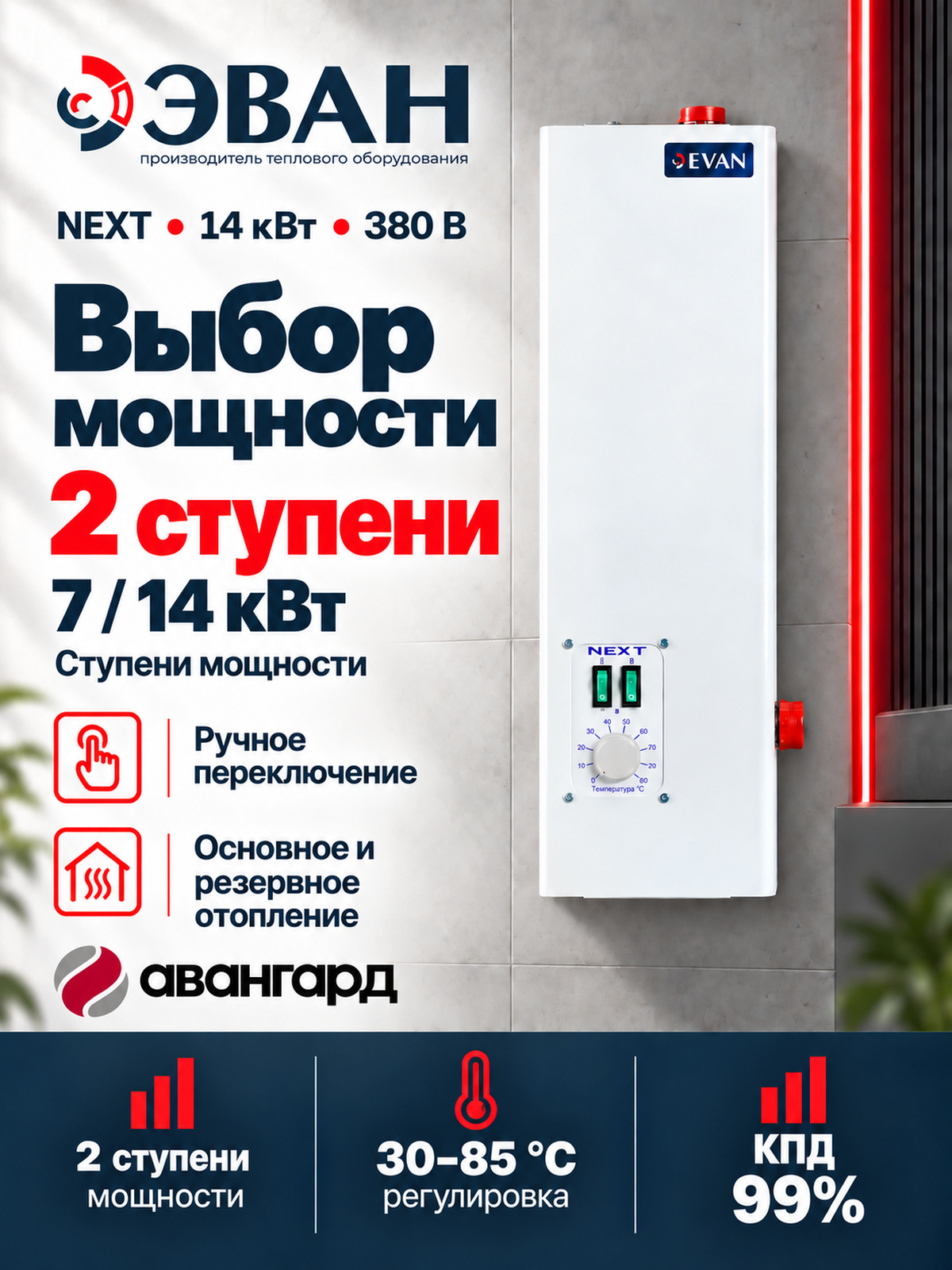 Электрический котел ЭВАН NEXT - 14