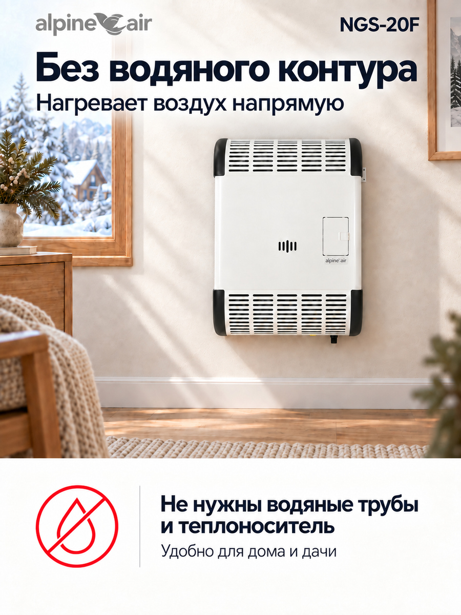 Газовый конвектор Alpine Air NGS-20F, чугунный